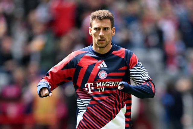 16 May 2026, Bavaria, Munich: Bayern Munich's Leon Goretzka warms up prior to the start of the German Bundesliga soccer match between Bayern Munich and 1. FC Cologne at Allianz Arena. Photo: Sven Hoppe/dpa - IMPORTANT NOTICE: DFL and DFB regulations prohibit any use of photographs as image sequences and/or quasi-video.