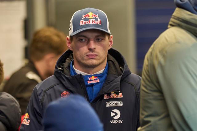 17 May 2026, Rhineland-Palatinate, Nuremberg: Dutch racing driver Max Verstappen stands at his pit box before a pit stop during the 24-hour race at the Nuerburgring. Photo: Thomas Frey/dpa