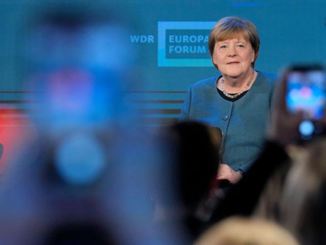 18 May 2026, Berlin: Former German Chancellor Angela Merkel attends an event entitled "Despite everything: Hope Europe?", as part of the Re:publica 26 media conference. Photo: Soeren Stache/dpa