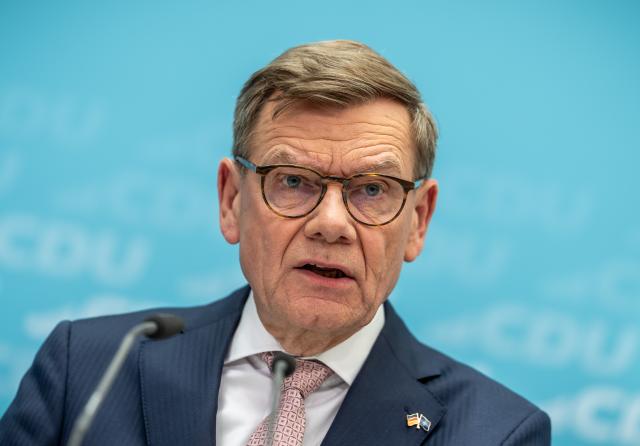 18 May 2026, Berlin: Johann Wadephul, German Foreign Minister, speaks during the press conference after the Christian Democratic Union (CDU) Federal Executive Committee meeting at the CDU headquarters, the Konrad Adenauer House. Photo: Michael Kappeler/dpa