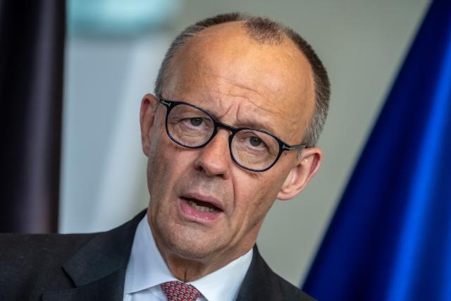 18 May 2026, Berlin: German Chancellor Friedrich Merz attends a joint pres conference with Bulgarian Prime Minister Rumen Radev following their meeting at the Federal Chancellery in Berlin. Photo: Michael Kappeler/dpa