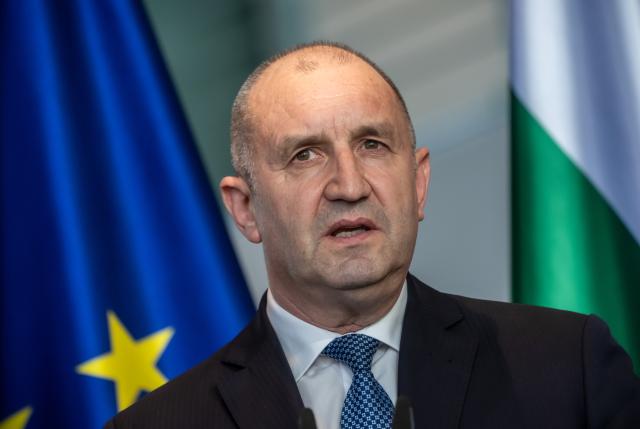 18 May 2026, Berlin: Bulgarian Prime Minister Rumen Radev attends a joint pres conference with German Chancellor Friedrich Merz following their meeting at the Federal Chancellery in Berlin. Photo: Michael Kappeler/dpa