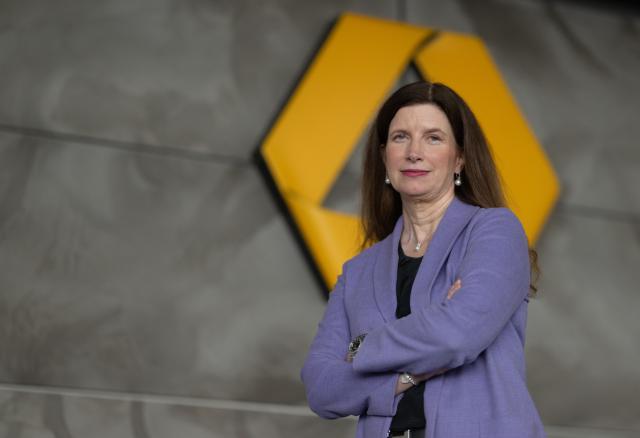 FILED - 13 May 2026, Hesse, Frankfurt/Main: FILE PHOTO - Commerzbank CEO Bettina Orlopp, is pictured on the 47th floor of Commerzbank in Frankfurt. Photo: Boris Roessler/dpa