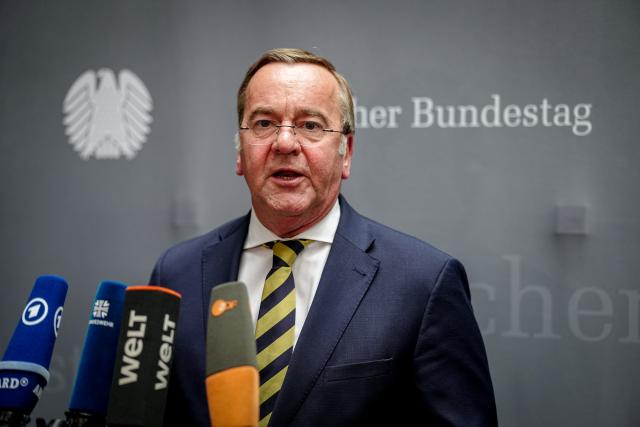 20 May 2026, Berlin: Boris Pistorius, German Minister of Defense, gives a press statement after a meeting of the German Parliament's (Bundestag) Defence Committee on German Armed Forces (Bundeswehr) procurement. Photo: Kay Nietfeld/dpa
