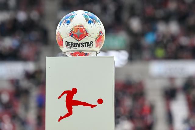 FILED - 06 December 2025, Bavaria, Augsburg: FILE PHOTO - A view of the match ball during the German Bundesliga soccer match between FC Augsburg and Bayer Leverkusen at the WWK-Arena. Photo: Harry Langer/dpa - IMPORTANT NOTE: In accordance with the regulations of the DFL German Football League and the DFB German Football Association, it is prohibited to utilize or have utilized photographs taken in the stadium and/or of the match in the form of sequential images and/or video-like photo series.