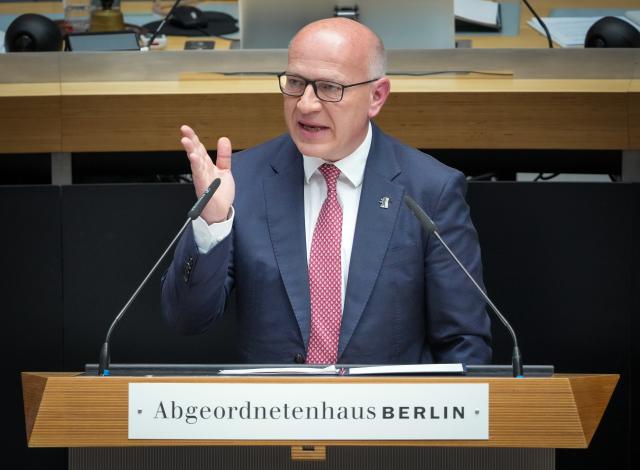 21 May 2026, Berlin: Berlin's Governing Mayor Kai Wegner speaks during the 86th plenary session of the state parliament in Berlin. Photo: Soeren Stache/dpa