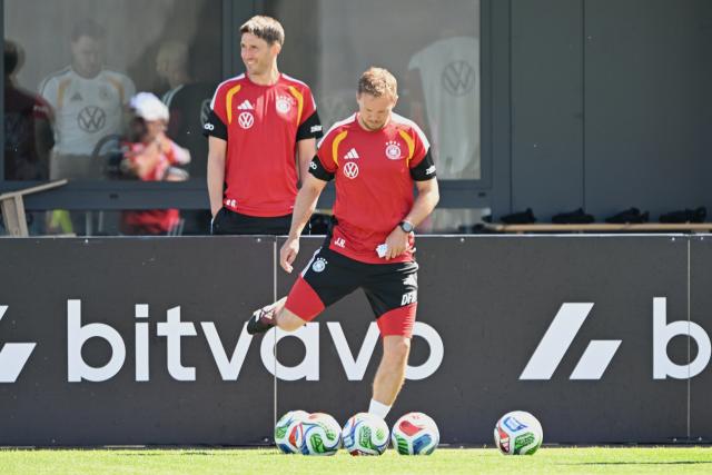 28 May 2026, Bavaria, Herzogenaurach: German National team coach Julian Nagelsmann leads the team's training session ahead of the 2026 FIFA World Cup kick off match against Curacao in Houston. Photo: Federico Gambarini/dpa