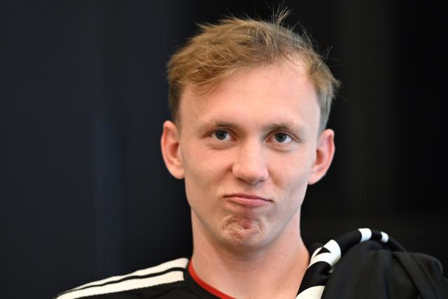 28 May 2026, Bavaria, Herzogenaurach: Germany's Maximilian Beier speaks during the team's press conference ahead of the 2026 FIFA World Cup kick off match against Curacao in Houston. Photo: Federico Gambarini/dpa