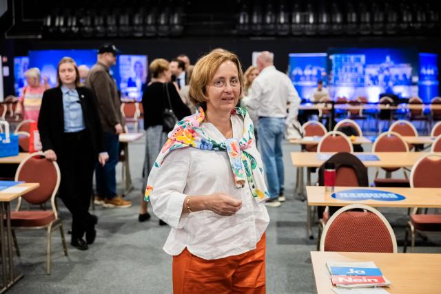 30 May 2026, Brandenburg, Brandenburg an der Havel: Beatrix von Storch, deputy leader of the Alternative for Germany (AfD) parliamentary group in the Bundestag, attends the Berlin AfD state party conference. Delegates gathered at the venue outside Berlin to vote on the party's election manifesto for the upcoming state elections. Photo: Christoph Soeder/dpa