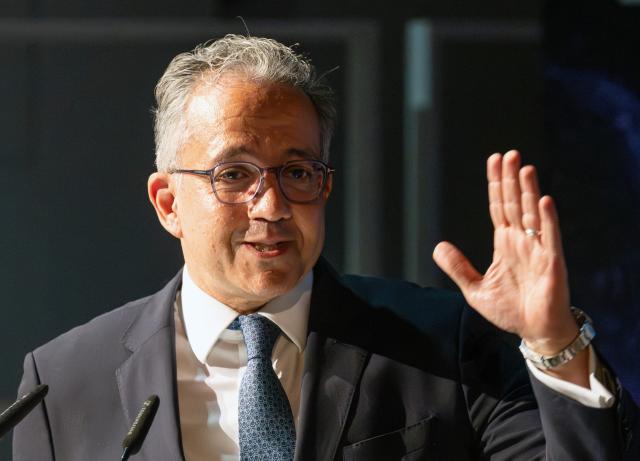 02 June 2026, Berlin: UNESCO Director-General Khaled El-Enany speaks at the James Simon Gallery during the commemorative event "With UNESCO for Peace: 75 Years of Commitment". Germany became a member of UNESCO 75 years ago. Photo: Soeren Stache/dpa