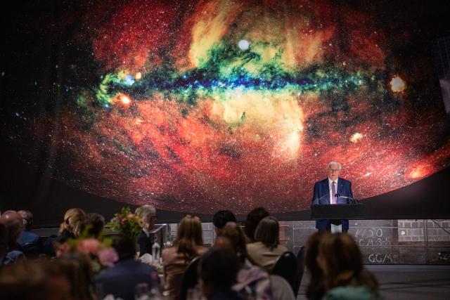 03 June 2026, Saarland, Blieskastel: German President Frank-Walter Steinmeier addresses 120 international delegates at the Voelklingen Ironworks UNESCO World Heritage Site in Voelklingen, Germany. Photo: Harald Tittel/dpa