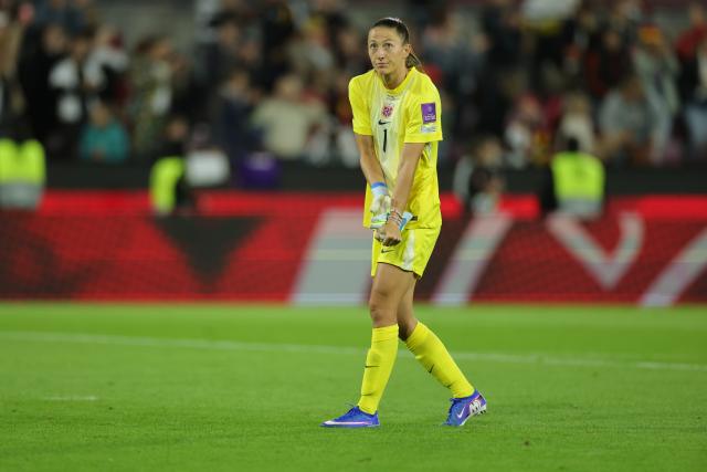 05 June 2026, North Rhine-Westphalia, Cologne: Norway's Cecilie Fiskerstrand walks across the field after the final whistle of the UEFA Women's Euro Qualifiers soccer match between Germany and Norway at the RheinEnergieStadion. Photo: Rolf Vennenbernd/dpa