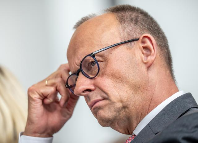09 June 2026, Berlin: Friedrich Merz, Germany's Chancellor, attends the 'Startsocial 2026' awards ceremony, a nationwide competition designed to promote volunteer social engagement. Photo: Michael Kappeler/dpa