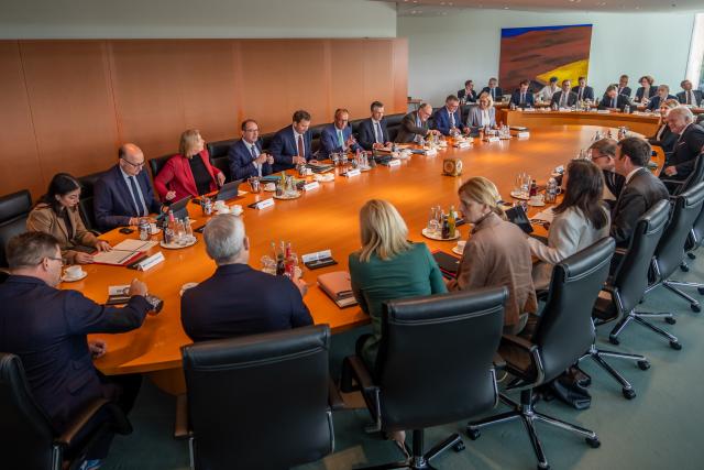 10 June 2026, Berlin: German Chancellor Friedrich Merz speaks at the start of the Federal Cabinet meeting in the Chancellery. Photo: Michael Kappeler/dpa