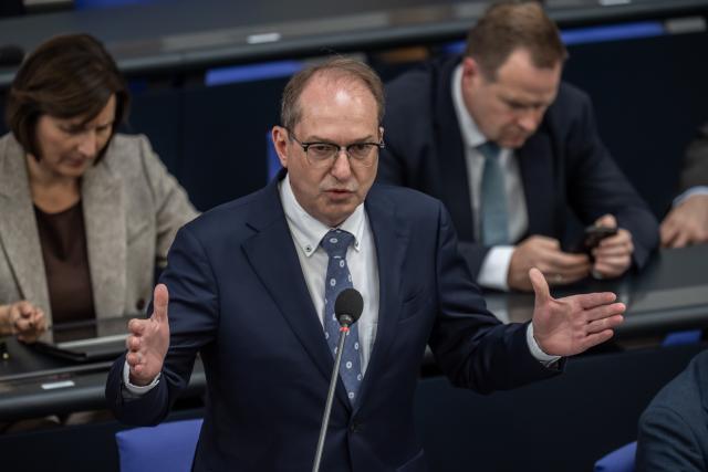10 June 2026, Berlin: Alexander Dobrindt, German Minister of the Interior, speaks durign government questioning in the German Bundestag. Photo: Michael Kappeler/dpa