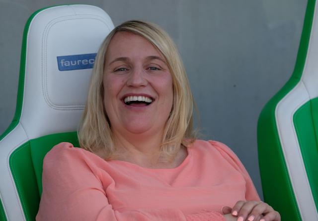 FILED - 29 April 2018, Lower Saxony, Wolfsburg: FILE PHOTO - Chelsea head coach Emma Hayes ahead of the UEFA Women's Champions League soccer match between VfL Wolfsburg and LFC Chelsea in the AOK Stadium. Photo: Peter Steffen/dpa
