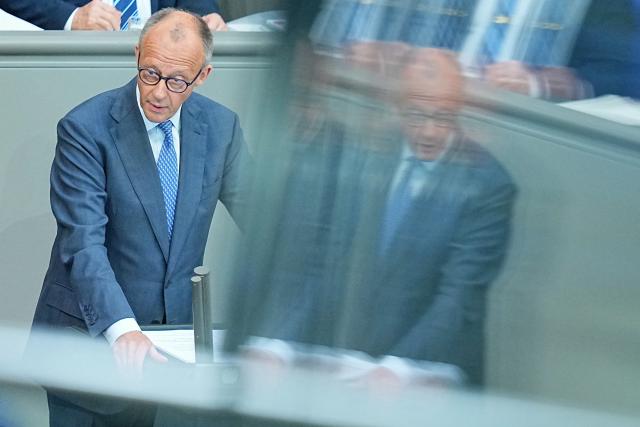 11 June 2026, Berlin: German Chancellor Friedrich Merz speaks in the plenary chamber of the Bundestag ahead of the government's policy statement. Photo: Michael Kappeler/dpa