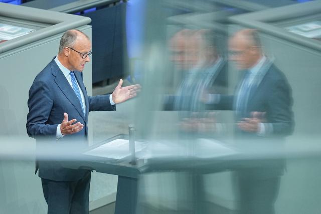 11 June 2026, Berlin: German Chancellor Friedrich Merz speaks in the plenary chamber of the Bundestag ahead of the government's policy statement. Photo: Michael Kappeler/dpa