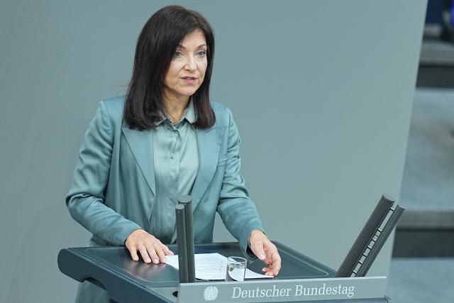 11 June 2026, Berlin: Katherina Reiche, Germany's Minister for Economic Affairs and Energy, speaks during the debate on the Building Energy Act in the plenary chamber of the German Bundestag. Photo: Michael Kappeler/dpa