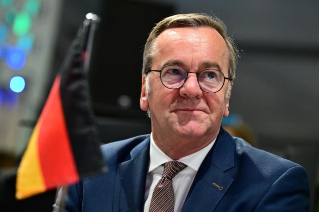 12 June 2026, Brandenburg, Schönefeld: German Minister of Defence Boris Pistorius speaks during the International Aerospace Exhibition (ILA) at the Berlin ExpoCenter Airport. Photo: Sebastian Gollnow/dpa