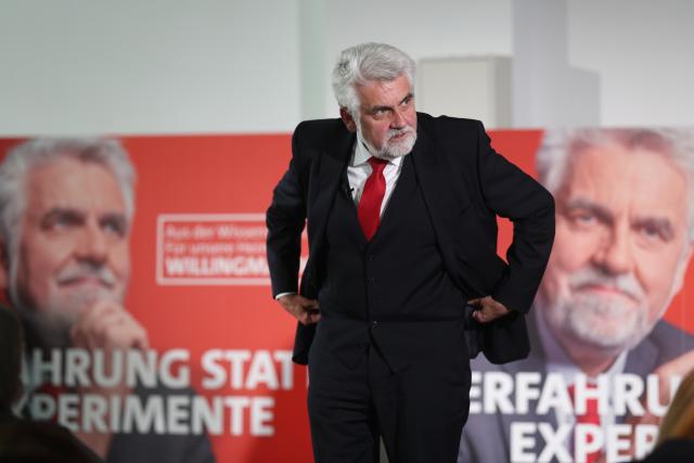 13 June 2026, Saxony-Anhalt, Wernigerode: Armin Willingmann, Saxony-Anhalt's lead candidate for the 2026 state election, is presenting the campaign for the upcoming state election at a press conference held by the SPD Saxony-Anhalt. Photo: Matthias Bein/dpa