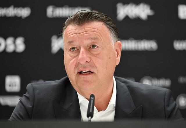 14 June 2026, Stuttgart: Edwin Weindorfer, tournament director of the ATP tournament at Weissenhof, attends a press conference during the Stuttgart Open tennis tournament. Photo: Marijan Murat/dpa