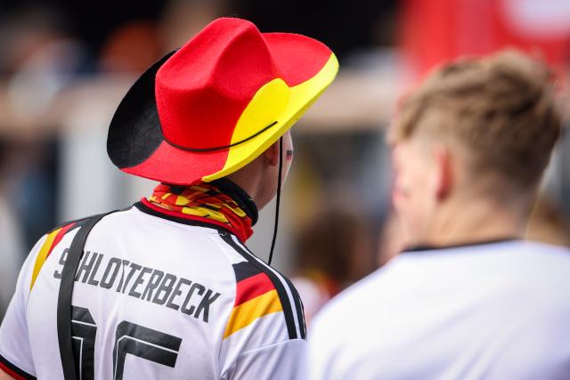 14 June 2026, North Rhine-Westphalia, Herten: Fans watch the German team's first 2026 FIFA World Cup soccer match against Curacao at a public viewing event at the Ewald Coal Mine. Photo: Christoph Reichwein/dpa