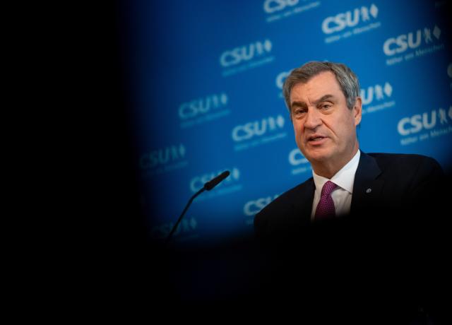 15 June 2026, Munich: Markus Soeder, Minister-President of Bavaria, attends a press conference at the Christian Social Union (CSU) state headquarters following the meeting of the CSU Executive Board. Photo: Sven Hoppe/dpa