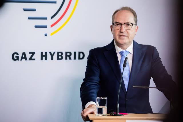 16 June 2026, Berlin: Alexander Dobrindt, German Minister of the Interior, speaks at the inauguration of the Joint Center for Countering Hybrid Threats (GAZ Hybrid). The new center will be located on the premises of the Federal Office for the Protection of the Constitution in Berlin-Treptow. Photo: Christoph Soeder/dpa