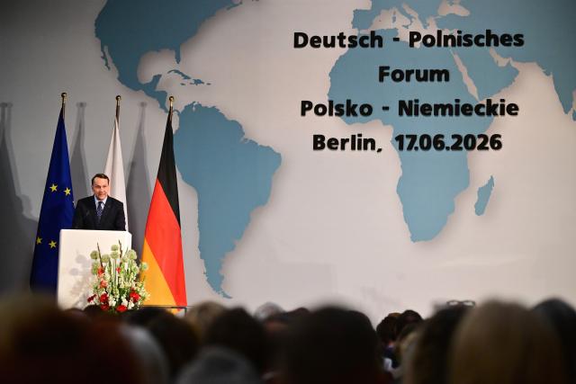 17 June 2026, Berlin: Germany's Foreign Minister Johann Wadephul speaks during the German-Polish Forum at the Federal Foreign Office in Berlin. The event marks the 35th anniversary of the German-Polish Treaty on Good Neighbourly Relations and Friendly Cooperation. Photo: Sebastian Christoph Gollnow/dpa