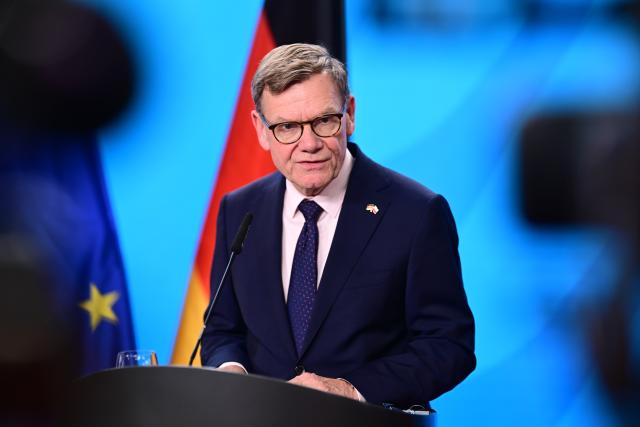17 June 2026, Berlin: Germany's Foreign Minister Johann Wadephul speaks at a press conference during the German-Polish Forum at the Federal Foreign Office in Berlin. The event marks the 35th anniversary of the German-Polish Treaty on Good Neighbourly Relations and Friendly Cooperation. Photo: Sebastian Christoph Gollnow/dpa