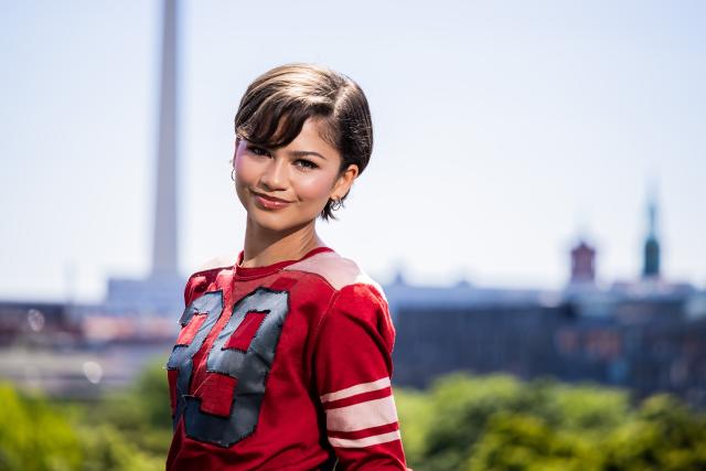 22 June 2026, Berlin: American actress Zendaya poses during a photocall in Berlin-Mitte ahead of the fan event for Spider-Man: Brand New Day. Photo: Christoph Soeder/dpa