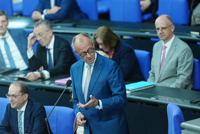 24 June 2026, Berlin: Friedrich Merz, Chancellor of Germany, speaks during the government's question-and-answer session in the plenary chamber of the German Bundestag. Photo: Kay Nietfeld/dpa