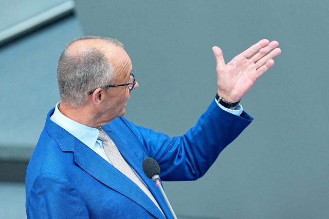24 June 2026, Berlin: Friedrich Merz, Chancellor of Germany, speaks during the government's question-and-answer session in the plenary chamber of the German Bundestag. Photo: Michael Kappeler/dpa