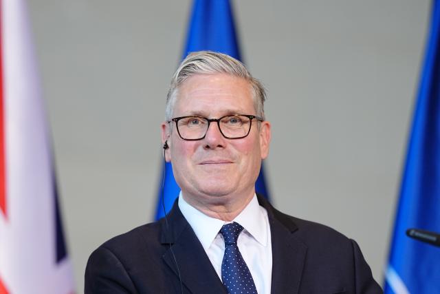 24 June 2026, Berlin: Keir Starmer, Prime Minister of the United Kingdom, is holding a press conference at the Federal Chancellery during the E5 summit of leading European nations ahead of the upcoming NATO summit. Photo: Kay Nietfeld/dpa