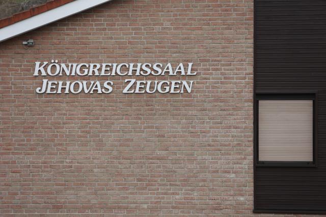 FILED - 10 March 2023, Sachsen-Anhalt, Halberstadt: File Photo - An exterior view of a Kingdom Hall of Jehovah's Witnesses. Photo: Matthias Bein/dpa