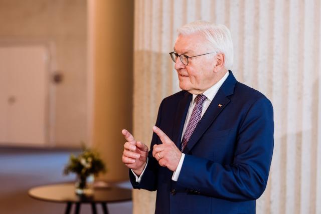 30 June 2026, Baden-Württemberg, Lörrach: German President Frank-Walter Steinmeier is pictured ahead of the signing of the Golden Book of the city of Loerrach. For three days, Steinmeier will conduct his official duties from this city in the "Three-Country Corner," very close to Switzerland and France, as part of his 
"Local Time Germany" tour, where he leaves his official residence in Berlin to visit regions outside the major cities in order to engage in conversation with local residents. Photo: Philipp von Ditfurth/dpa