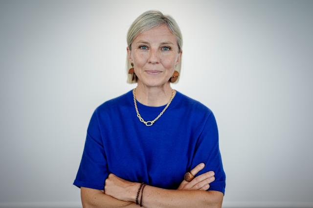 PRODUCTION - 02 July 2026, Berlin: Karin Radstroem, CEO of Daimler Truck Holding, speaks in an interview with the German Press Agency (DPA). Photo: Kay Nietfeld/dpa