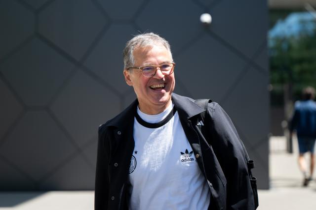 03 July 2026, Hesse, Frankfurt am Main: Andreas Rettig, German Football Association's (DFB) Managing Director of Sports, leaves the DFB Campus. The DFB confirmed in a statement that it had parted ways with German national team coach J. Nagelsmann. Photo: Florian Wiegand/dpa