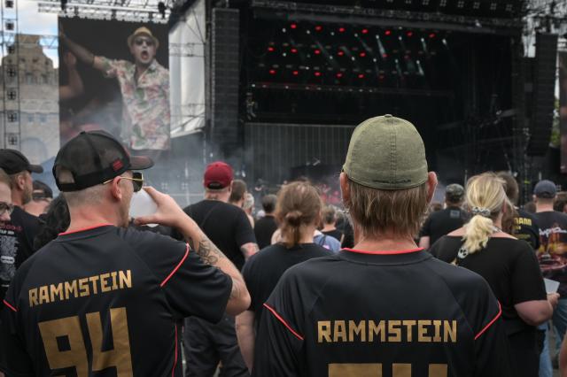 03 July 2026, Saxony, Leipzig: The two-day Till Festival begins in front of the Monument to the Battle of the Nations in Leipzig. Numerous bands are scheduled to perform during the event, with festival organizer and Rammstein frontman Till Lindemann set to perform on stage late into the night. Photo: Heiko Rebsch/dpa
