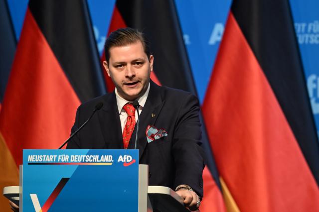 05 July 2026, Thuringia, Erfurt: Alexander Wiesner attends the second day of the Alternative for Germany national party convention. The convention takes place on 4 and 5 July at the Erfurt Exhibition Centre. Photo: Katharina Kausche/dpa