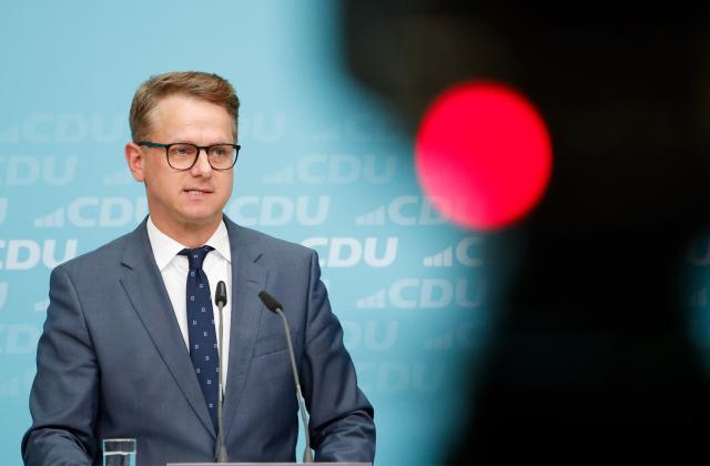06 July 2026, Berlin: Christian Democratic Union of Germany (CDU) Secretary-General Carsten Linnemann speaks at a press conference following the CDU's committee meetings at the Konrad-Adenauer-Haus. Photo: Carsten Koall/dpa