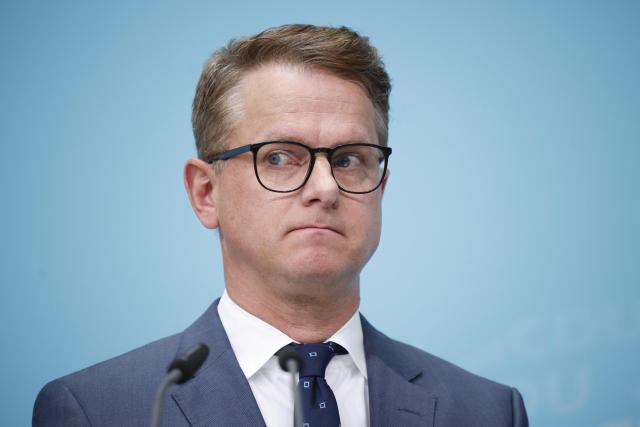 06 July 2026, Berlin: Christian Democratic Union of Germany (CDU) Secretary-General Carsten Linnemann speaks at a press conference following the CDU's committee meetings at the Konrad-Adenauer-Haus. Photo: Carsten Koall/dpa