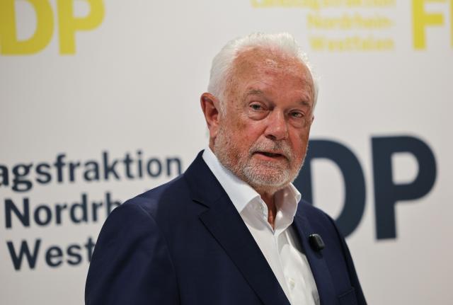 07 July 2026, North Rhine-Westphalia, Duesseldorf: Federal chairman of the Free Democratic Party (FDP) Wolfgang Kubicki speaks during a press conference after a meeting in Duesseldorf. Photo: Oliver Berg/dpa