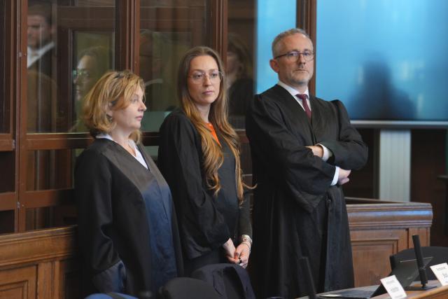 08 July 2026, Berlin: The defense attorneys stand in the court room during the trial against a palliative care physician who is accused of killing 15 patients. The defendant did not appear in court. Photo: Soeren Stache/dpa