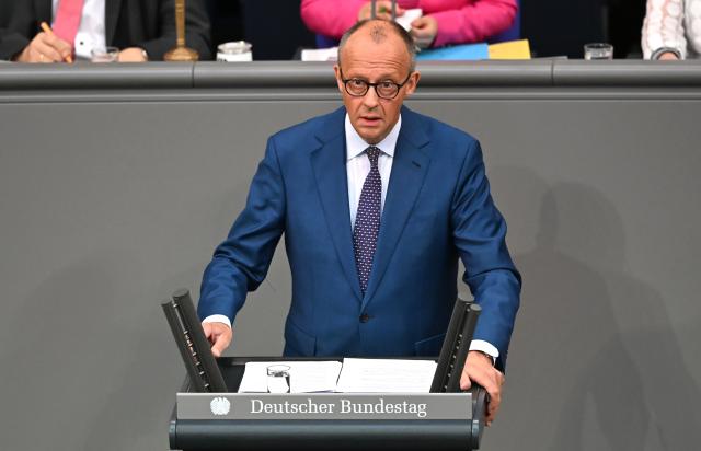 09 July 2026, Berlin: German Chancellor Friedrich Merz delivers a government statement on the current political situation during the plenary session of the German Parliament (Bundestag). Photo: Elisa Schu/dpa