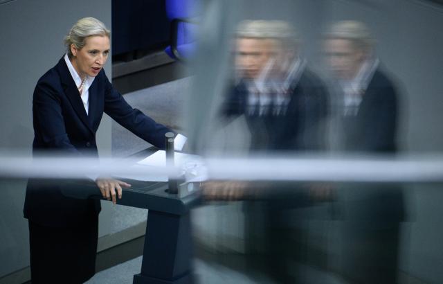 09 July 2026, Berlin: Alice Weidel, chairwoman of the Alternative for Germany (AfD) parliamentary group in the Bundestag, speaks during the plenary session of the German Parliament (Bundestag). Photo: Bernd von Jutrczenka/dpa