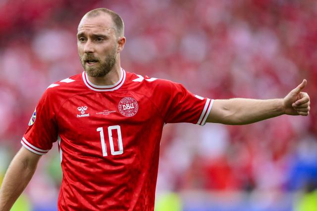 FILED - 16 June 2024, Baden-Wuerttemberg, Stuttgart: FILE PHOTO - Denmark's Christian Eriksen reacts during the UEFA European Championship group C soccer match between Slovenia and Denmark at Stuttgart Arena. Photo: Tom Weller/dpa