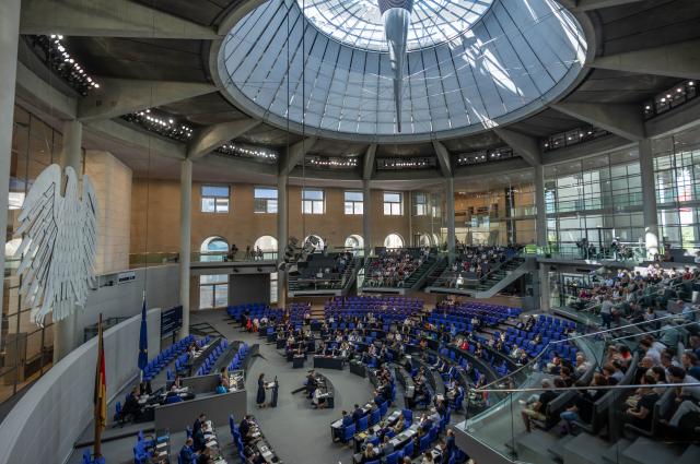 10 July 2026, Berlin: Lawmakers are debating in the Bundestag during the last session before the summer recess, with the vote on the black-red coalition's healthcare austerity package, among other items, on the agenda. Photo: Michael Kappeler/dpa