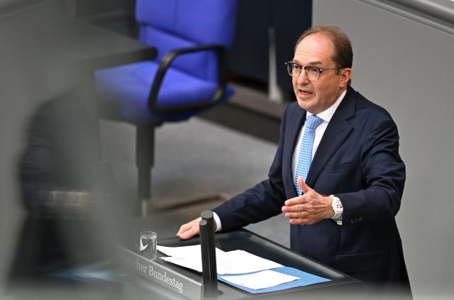 10 July 2026, Berlin: German Minister of the Interior Alexander Dobrindt speaks during the 90th plenary session of the 21st legislative period in the German Bundestag. One of the main topics of today's session is the vote on the GKV
Premium Rate Stabilization Act. Photo: Elisa Schu/dpa